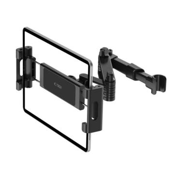 Tech-Protect V1 állítható tablet tartó, fejtámlára rögzíthető, fekete kép