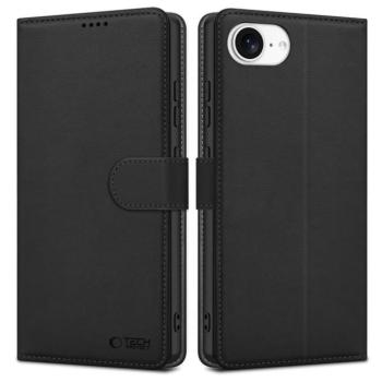 Tech-Protect Wallet Apple iPhone 17e / 16e flip / kinyitható tok, fekete kép