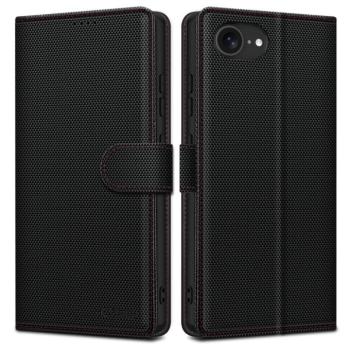 Tech-Protect Wallet Motorola G57 Power flip / kinyitható tok, fekete kép