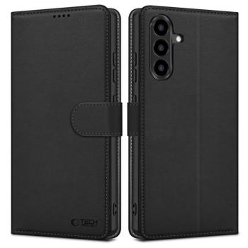Tech-Protect Wallet Samsung Galaxy A57 flip / kinyitható tok kártyatartóval, fekete kép