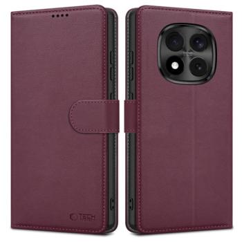 Tech-Protect Wallet Xiaomi Redmi Note 15 Pro 5G flip / kinyitható tok kártyatartóval, bordó kép