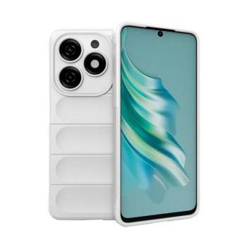 Tecno Spark 20, Szilikon tok, közepesen ütésálló, 3D minta, fehér kép