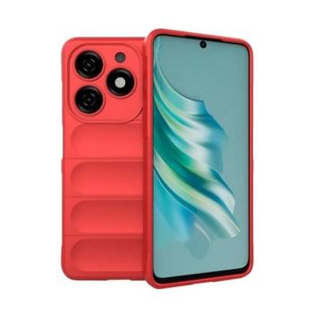 Tecno Spark 20, Szilikon tok, közepesen ütésálló, 3D minta, piros kép