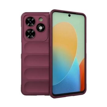 Tecno Spark Go (2024), Szilikon tok, közepesen ütésálló, 3D minta, bordó kép