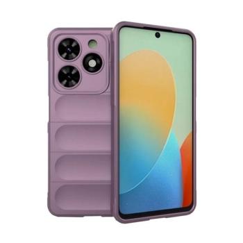 Tecno Spark Go (2024), Szilikon tok, közepesen ütésálló, 3D minta, lila kép