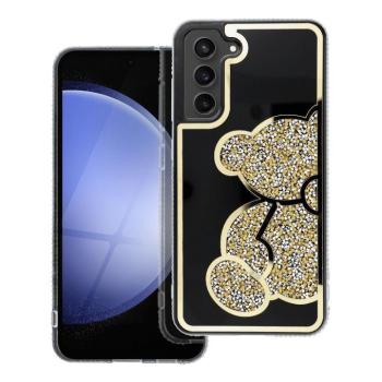 Teddy Bear Samsung Galaxy A37 csillogó köves tok, arany kép