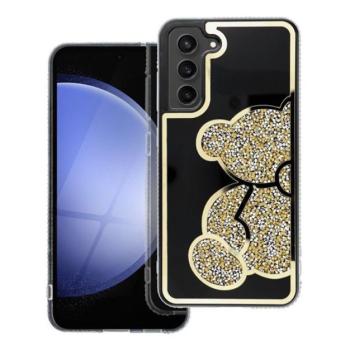 Teddy Bear Samsung Galaxy A52 5G / A52 LTE ( 4G ) / A52s 5G csillogó köves tok, arany kép