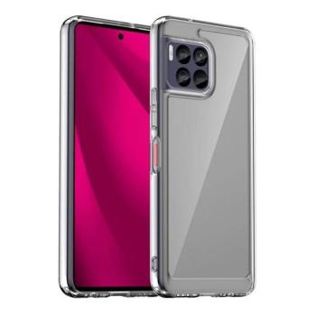 Telekom T Phone 2 Pro 5G, Műanyag hátlap védőtok + szilikon keret, közepesen ütésálló, átlátszó hátlap, átlátszó kép