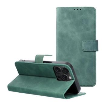 Tender Book iPhone 15 Pro Max flip/oldalra nyíló műbőr tok kártyatartó résszel, zöld kép