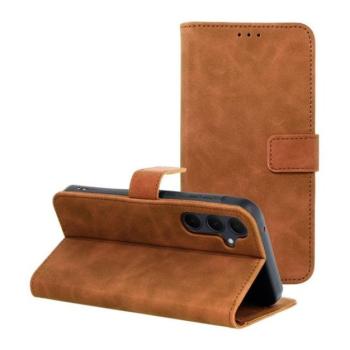 Tender Book Samsung Galaxy A35 5G flip/oldalra nyíló műbőr tok kártyatartó résszel, barna kép