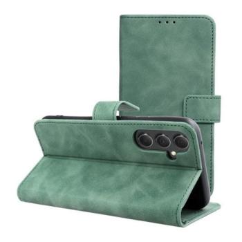 Tender Book Samsung Galaxy A54 5G flip/oldalra nyíló műbőr tok kártyatartó résszel, zöld kép