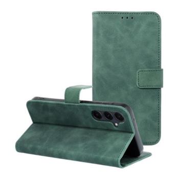Tender Book Samsung Galaxy A55 5G flip/oldalra nyíló műbőr tok kártyatartó résszel, zöld kép