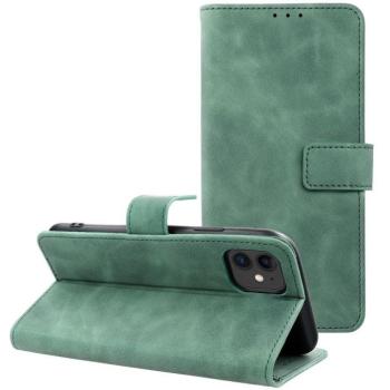 Tender Book Samsung Galaxy A56 flip/oldalra nyíló műbőr tok kártyatartó résszel, zöld kép