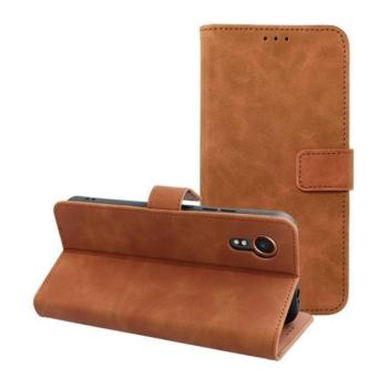 Tender Book Samsung Galaxy XCover 7 flip/oldalra nyíló műbőr tok kártyatartó résszel, barna kép