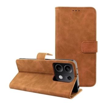 Tender Book Xiaomi Redmi Note 13 5G flip/oldalra nyíló műbőr tok kártyatartó résszel, barna kép