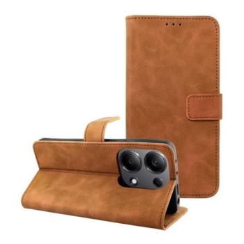 Tender Book Xiaomi Redmi Note 13 Pro 4G / Poco M6 Pro 4G flip/oldalra nyíló műbőr tok kártyatartó résszel, barna kép
