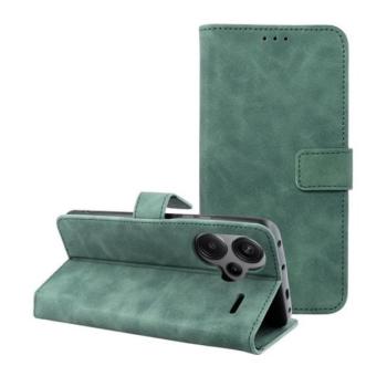 Tender Book Xiaomi Redmi Note 13 Pro Plus 5G flip/oldalra nyíló műbőr tok kártyatartó résszel, zöld kép