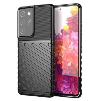 Thunder Case tok Samsung Galaxy S23 Ultra szilikon Armor tok fekete kép