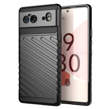 Thunder tok Flexible Tough ütésálló tok TPU tok Google Pixel 6 fekete kép