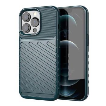 Thunder tok Flexible Tough ütésálló tok TPU tok iPhone 13 Pro zöld kép