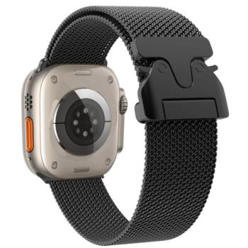 Titanium Milanese Loop csereszíj Apple Watch 42/44/45/46/49mm - fekete kép