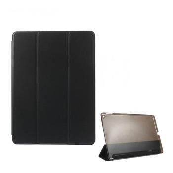 Tok álló (aktív FLIP, átlátszó hátlap, oldalra nyíló, TRIFOLD asztali tartó funkció) FEKETE Apple IPAD Air, Apple IPAD Air 2 kép