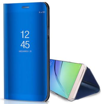 Tok álló (aktív FLIP, oldalra nyíló, asztali tartó funkció, tükrös felület, Mirror View Case) KÉK Samsung Galaxy A7 (2018) SM-A750F kép