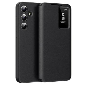 Tok álló (aktív FLIP, oldalra nyíló, Smart View Cover) FEKETE Samsung Galaxy A55 5G (SM-A556) kép