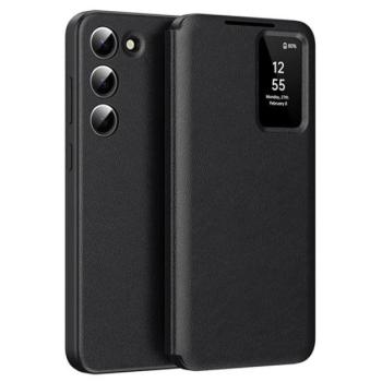 Tok álló (aktív FLIP, oldalra nyíló, Smart View Cover) FEKETE Samsung Galaxy S22 (SM-S901) kép