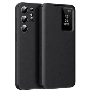 Tok álló (aktív FLIP, oldalra nyíló, Smart View Cover) FEKETE Samsung Galaxy S22 Ultra (SM-S908) kép