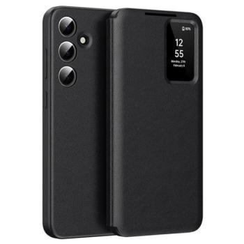 Tok álló (aktív FLIP, oldalra nyíló, Smart View Cover) FEKETE Samsung Galaxy S24 (SM-S921) kép