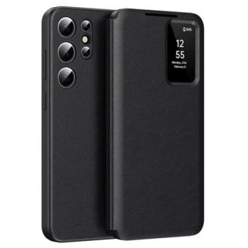 Tok álló (aktív FLIP, oldalra nyíló, Smart View Cover) FEKETE Samsung Galaxy S24 Ultra (SM-S928) kép