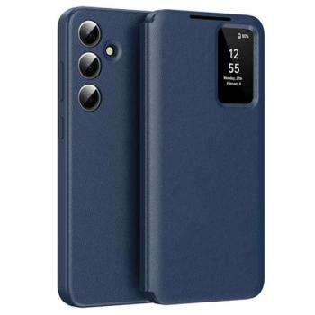 Tok álló (aktív FLIP, oldalra nyíló, Smart View Cover) SÖTÉTKÉK Samsung Galaxy A55 5G (SM-A556) kép