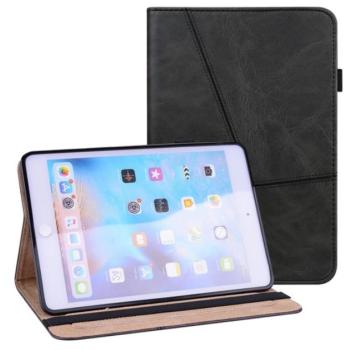 Tok álló, bőr hatású (aktív FLIP, oldalra nyíló, asztali tartó funkció, bankkártya tartó, koptatott bőrhatás) FEKETE Apple IPAD mini 6 (2021) kép