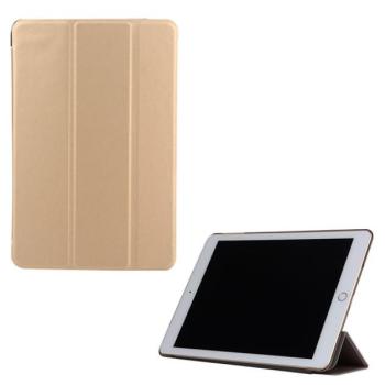 Tok álló, bőr hatású (aktív FLIP, oldalra nyíló, TRIFOLD, asztali tartó) ARANY Apple IPAD 9.7 (2018), IPAD 9.7 (2017) kép
