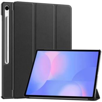 Tok álló, bőr hatású (aktív FLIP, oldalra nyíló, TRIFOLD, asztali tartó, ceruza tartó) FEKETE Samsung Galaxy Tab S10 FE Plus LTE (SM-X620), Galaxy Tab S10 FE Plus WIFI (SM-X626) kép