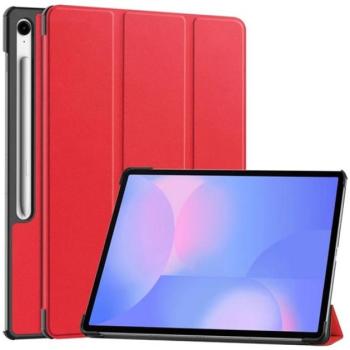 Tok álló, bőr hatású (aktív FLIP, oldalra nyíló, TRIFOLD, asztali tartó, ceruza tartó) PIROS Samsung Galaxy Tab S10 FE Plus LTE (SM-X620), Galaxy Tab S10 FE Plus WIFI (SM-X626) kép