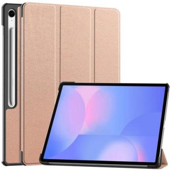 Tok álló, bőr hatású (aktív FLIP, oldalra nyíló, TRIFOLD, asztali tartó, ceruza tartó) ROZÉARANY Samsung Galaxy Tab S10 FE Plus WIFI (SM-X626), Galaxy Tab S10 FE Plus LTE (SM-X620) kép