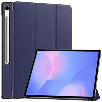 Tok álló, bőr hatású (aktív FLIP, oldalra nyíló, TRIFOLD, asztali tartó, ceruza tartó) SÖTÉTKÉK Samsung Galaxy Tab S10 FE Plus WIFI (SM-X626), Galaxy Tab S10 FE Plus LTE (SM-X620) kép