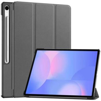 Tok álló, bőr hatású (aktív FLIP, oldalra nyíló, TRIFOLD, asztali tartó, ceruza tartó) SÖTÉTSZÜRKE Samsung Galaxy Tab S10 FE Plus WIFI (SM-X626), Galaxy Tab S10 FE Plus LTE (SM-X620) kép
