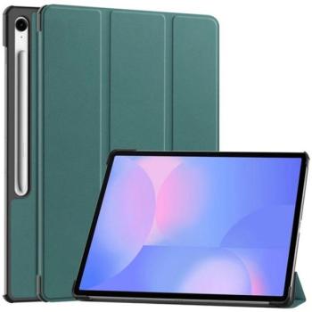 Tok álló, bőr hatású (aktív FLIP, oldalra nyíló, TRIFOLD, asztali tartó, ceruza tartó) SÖTÉTZÖLD Samsung Galaxy Tab S10 FE Plus WIFI (SM-X626), Galaxy Tab S10 FE Plus LTE (SM-X620) kép