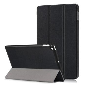 Tok álló, bőr hatású (aktív FLIP, oldalra nyíló, TRIFOLD, asztali tartó) FEKETE Apple IPAD mini 4, IPAD mini 5 (2019) kép