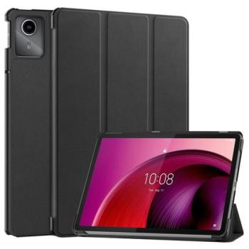 Tok álló, bőr hatású (aktív FLIP, oldalra nyíló, TRIFOLD, asztali tartó) FEKETE Lenovo Tab M11 (TB330) kép