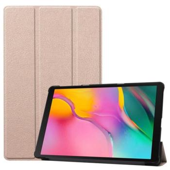 Tok álló, bőr hatású (aktív FLIP, oldalra nyíló, TRIFOLD asztali tartó funkció) ARANY Samsung Galaxy Tab A 10.1 WIFI (2019) SM-T510, Samsung Galaxy Tab A 10.1 LTE (2019) SM-T515 kép
