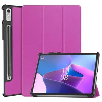Tok álló, bőr hatású (aktív FLIP, oldalra nyíló, TRIFOLD asztali tartó funkció, érintőceruza tartó) LILA Lenovo Tab P11 Pro Gen2 (TB-132FU) WIFI kép