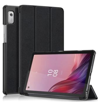 Tok álló, bőr hatású (aktív FLIP, oldalra nyíló, TRIFOLD asztali tartó funkció) FEKETE Lenovo Tab M9 (TB-310F) WIFI, Lenovo Tab M9 (TB-310X) LTE kép
