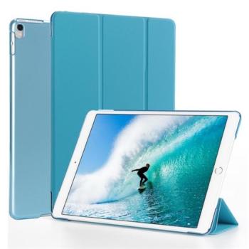 Tok álló, bőr hatású (aktív FLIP, oldalra nyíló, TRIFOLD asztali tartó funkció) KÉK Apple IPAD Pro 10.5 (2017), Apple IPAD Air 2019 (Air 3) kép