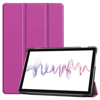 Tok álló, bőr hatású (aktív FLIP, oldalra nyíló, TRIFOLD asztali tartó funkció) LILA Huawei MediaPad M6 10.8 WIFI, Huawei MediaPad M6 10.8 LTE kép