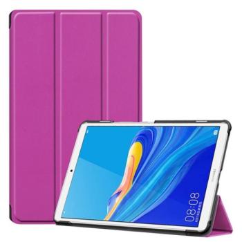 Tok álló, bőr hatású (aktív FLIP, oldalra nyíló, TRIFOLD asztali tartó funkció) LILA Huawei MediaPad M6 8.4 LTE, Huawei MediaPad M6 8.4 WIFI kép