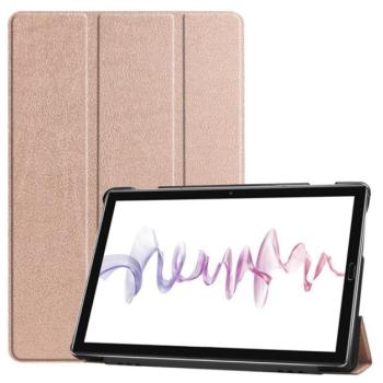 Tok álló, bőr hatású (aktív FLIP, oldalra nyíló, TRIFOLD asztali tartó funkció) ROZÉARANY Huawei MediaPad M6 10.8 WIFI, Huawei MediaPad M6 10.8 LTE kép